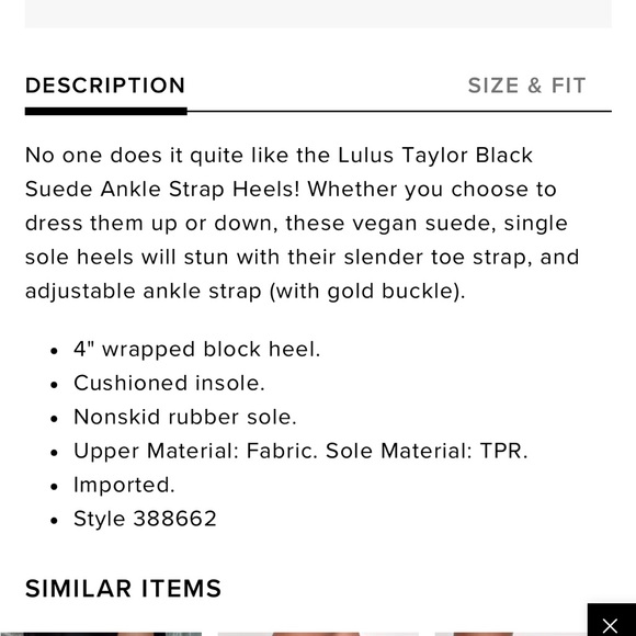 Lulus black suede ankle strap heels - Picture 2 of 9